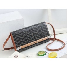 Kabelka Goyard Monte Carlo s páskem, hnědá a černá