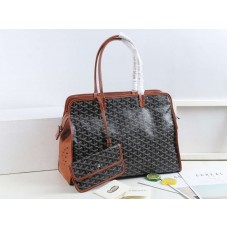 Přepravka pro domácí mazlíčky Goyard Sac Hardy, hnědá a černá