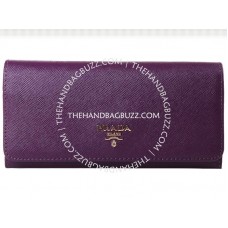 Kožená peněženka Prada Saffiano Purple