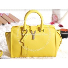 Yves Saint Lauren Cabas Chyc Original Leather Tote citronově žlutá