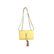 Mini kabelka s monogramem Yves Saint Lauren z originální žluté kůže