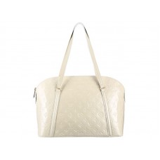 Louis Vuitton Monogram Vernis Avalon Zip Ramenní Taška Béžová