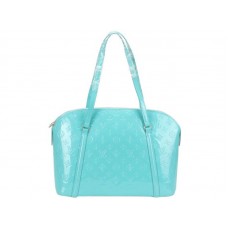 Louis Vuitton Monogram Vernis Avalon Zip Ramenní Taška Tyrkysová