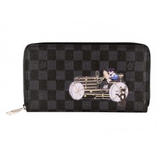 Louis Vuitton Damier Graphite Zippy Illustre Nostalgic Advertising Clip Zip Long