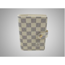 Louis Vuitton Damier Azur malý prsten Agenda kryt
