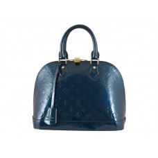 Monogram Louis Vuitton Vernis Alma půlnoční modrá