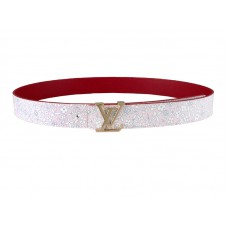 Růžový květovaný pásek Louis Vuitton