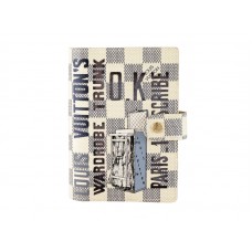 Louis Vuitton Damier Azur malý prsten Agenda kryt