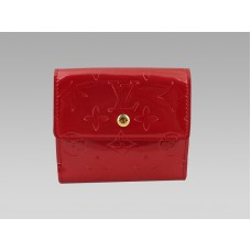 Monogram Louis Vuitton Vernis zlomil peněženku a mince Pomme Damour