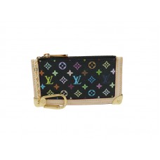 Vícebarevné černé pouzdro na klíče od Louis Vuitton