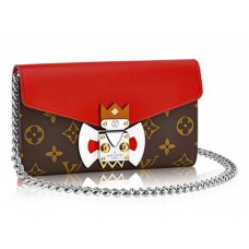 Peněženka Louis Vuitton Monogram Tribal Mask Chain Red