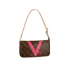 Louis Vuitton Monogram V Pochette Příslušenství Granát