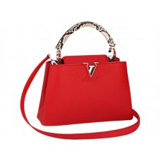 Dětská taška Louis Vuitton Capucines Python Ruby