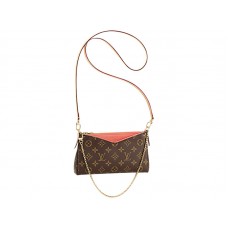 Plátěná kabelka Louis Vuitton Monogram Pallas Clutch Poppy
