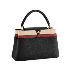 Louis Vuitton Capucines Mm kabelka černá s pruhy
