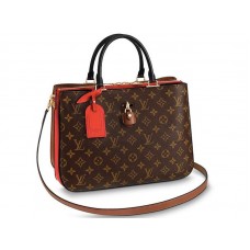 Monogram Louis Vuitton Millefeuille Canvas Black Red m44254