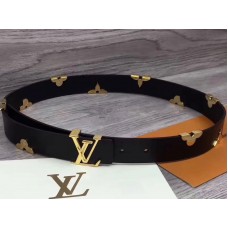 Pásek Louis Vuitton Iconic Metallic Flowers s iniciálami m9310