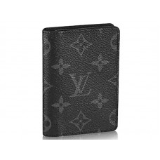 Plátěný organizér Louis Vuitton Monogram Eclipse s kapsou m61696