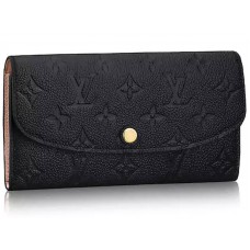 Louis Vuitton Monogram Empreinte Kožená peněženka Emilie Černá m62369