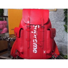 Louis Vuitton X Supreme Christopher Batoh Epi Pm Červený