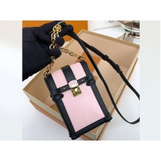 Kožená taška Louis Vuitton Epi z kůže, řetízek na mobil, růžová, m44184