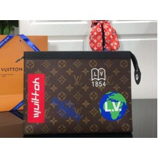 Monogram Louis Vuitton Canvas Chalk Pochette Voyage Brown m61692