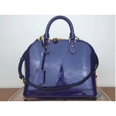 Monogram Louis Vuitton Vernis Alma PM Modrá m91611