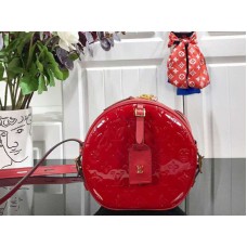 Louis Vuitton Monogram Vernis Měkká krabička na klobouk červená m53999