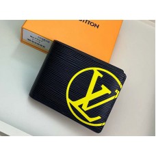 Kožená peněženka Louis Vuitton Epi z více materiálů černá a žlutá m67907