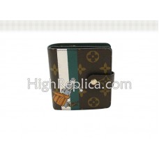 Kompaktní peněženka Louis Vuitton Monogram Groom se zipem zelená