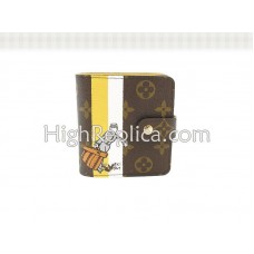 Kompaktní peněženka Louis Vuitton Monogram Groom se zipem žlutá