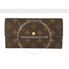 Peněženka Louis Vuitton Monogram Sarah s leopardím vzorem, bílá a korálová